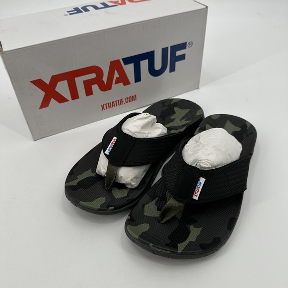 Xtratuf Auna Sandal Shoes Mens Size 7 Comfort Slip Resistant Flip Flops Camo - Picture 1 of 5